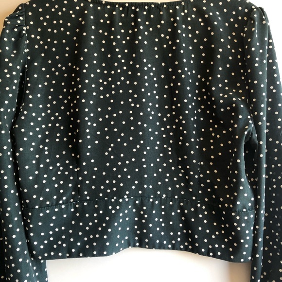 Lulu’s Always Forest Green Polka Dot Crop Top - Picture 12 of 12